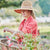 360FIVE Everyday Hat - Butterfly Ponytail Fedora Gardening Women's Wide Brim Sun Hat