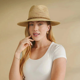 Riviera Fedora - Raffia Straw UV Sun Hat UPF50+ House of Ord - Cape Town